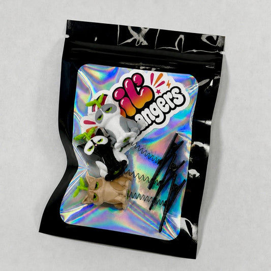 BASS FACE CATS Sprout Clips - Assorted Pack of 3