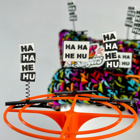 "HA HA HE HU"  Sprout Clips - Pack of 3