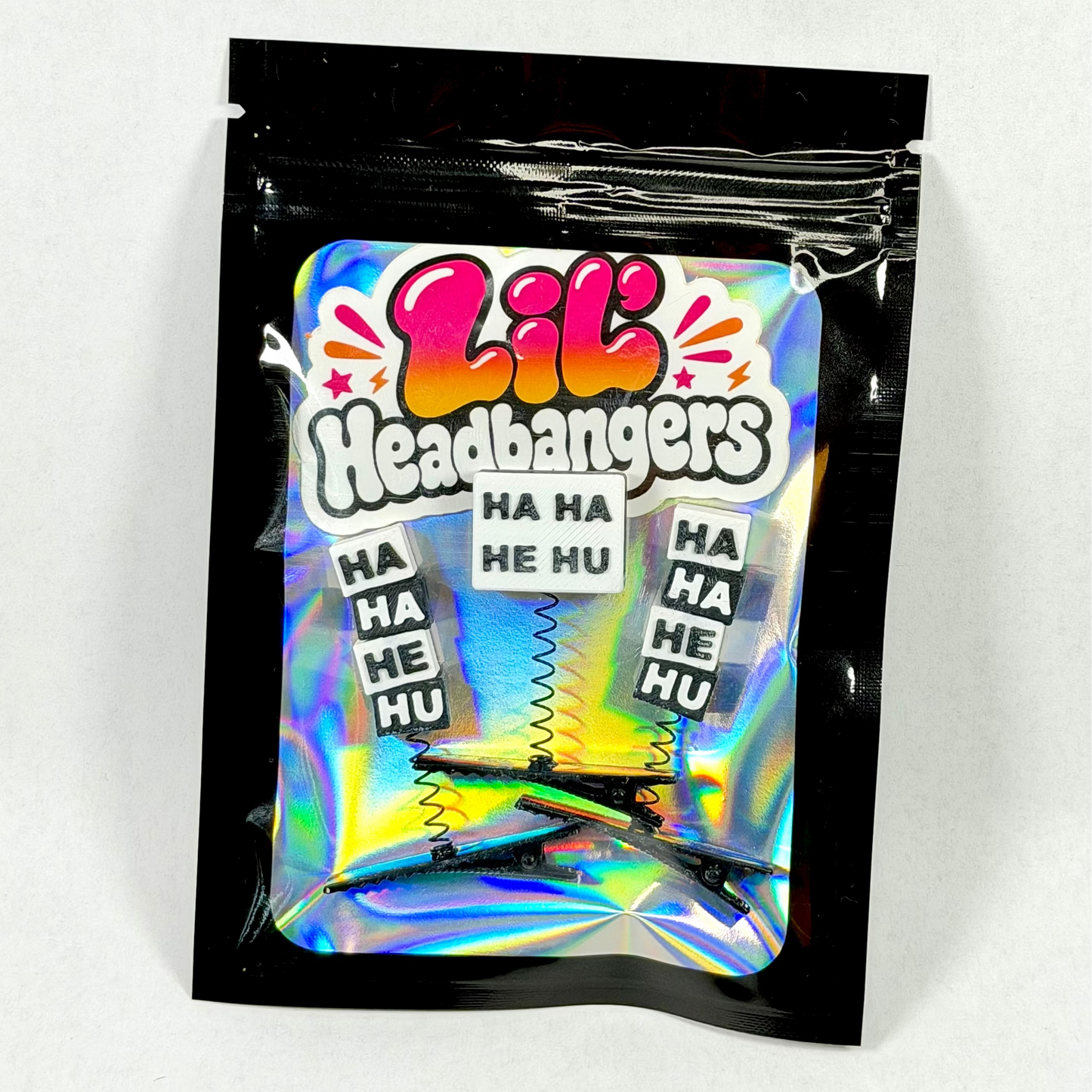 "HA HA HE HU"  Sprout Clips - Pack of 3