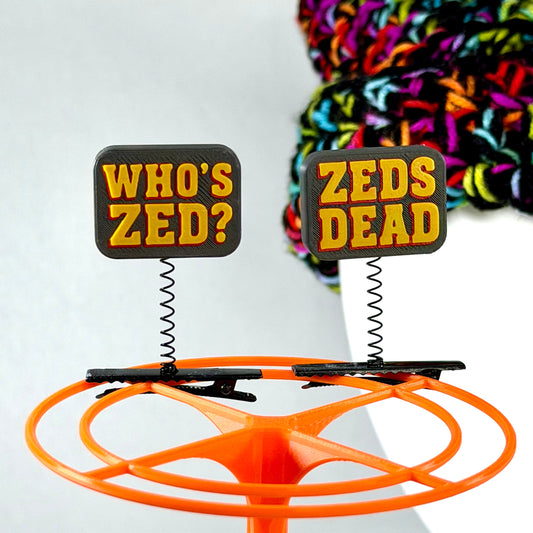 "WHO'S ZED" Sprout Clips - Pack of 2